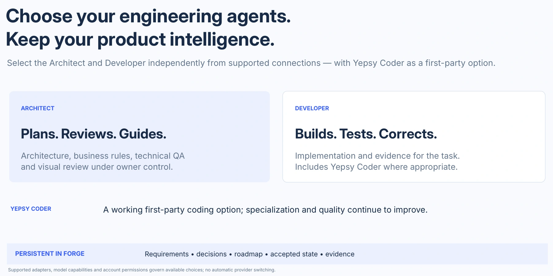Choose the right agent for the work.