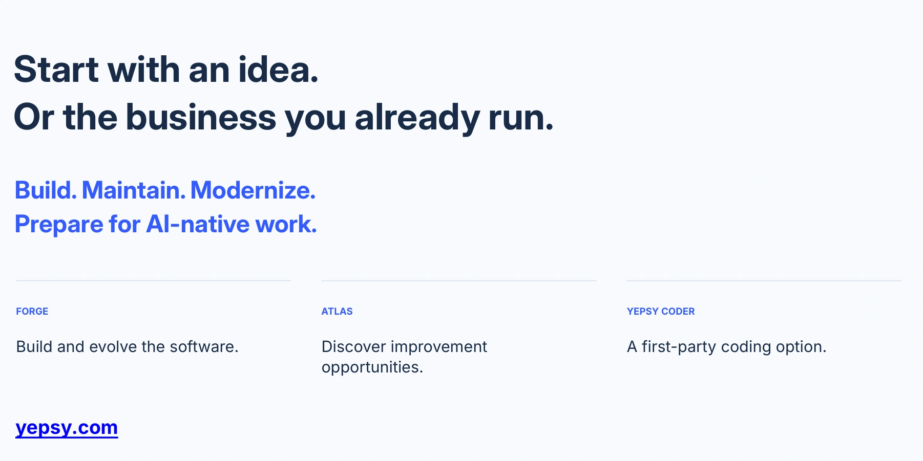 Start with the work your business needs next.